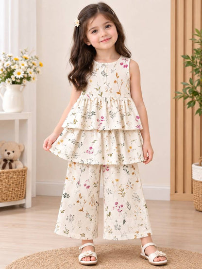 Little Blossom Floral Tiered Girls 2-Piece Set 🌸