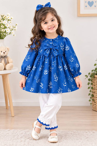 Blue Floral Bow Co-Ord Set 🎀