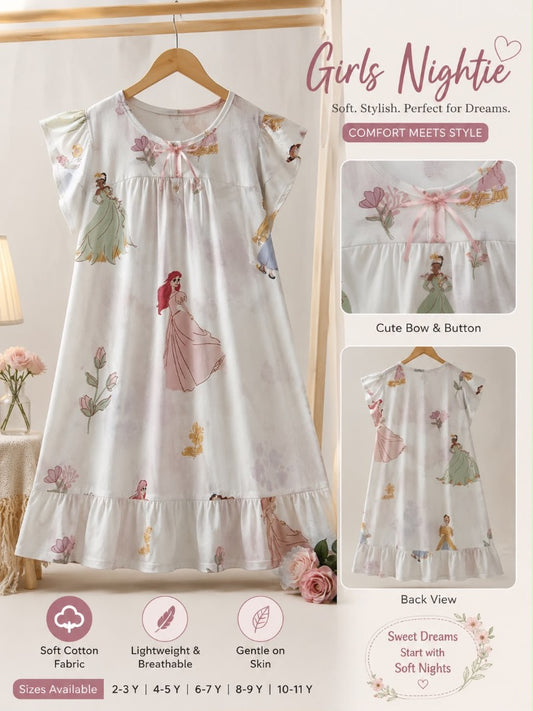 Princess Dreams Girls Long Nightie 👑💗